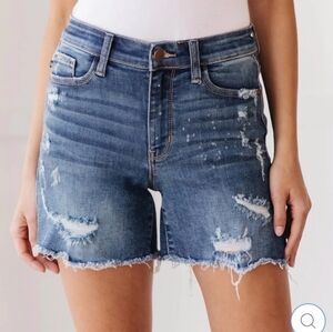 Judy Blue Beach Splash Jean Shorts